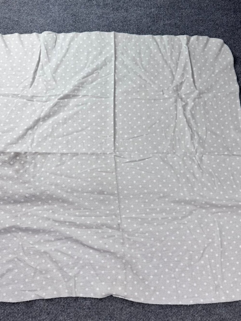 Cloud Island Target Baby Blanket Gray White Polka Dot Cotton 30x30 As-Is Stain